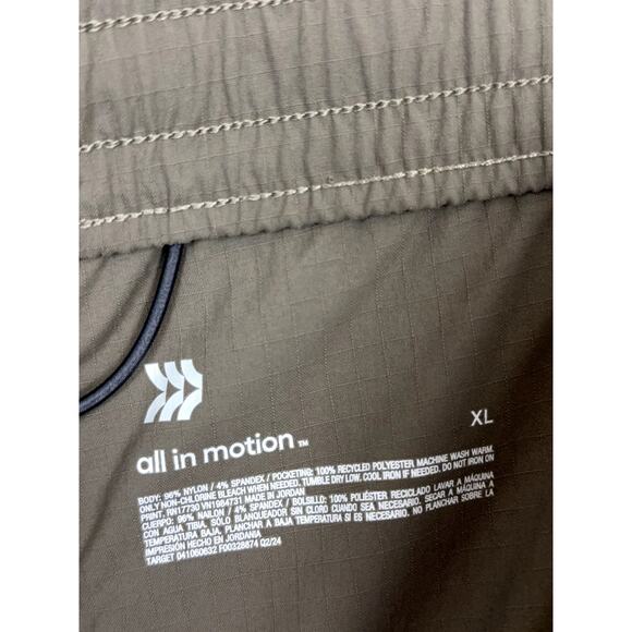 Ripstop Pants Men's Size XL All in Motion Moisture Wicking Brown NWT - Picture 2 of 11